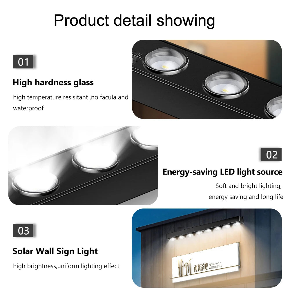 Solar Powered LED Fence Light for Modern Garden and Patio Decor