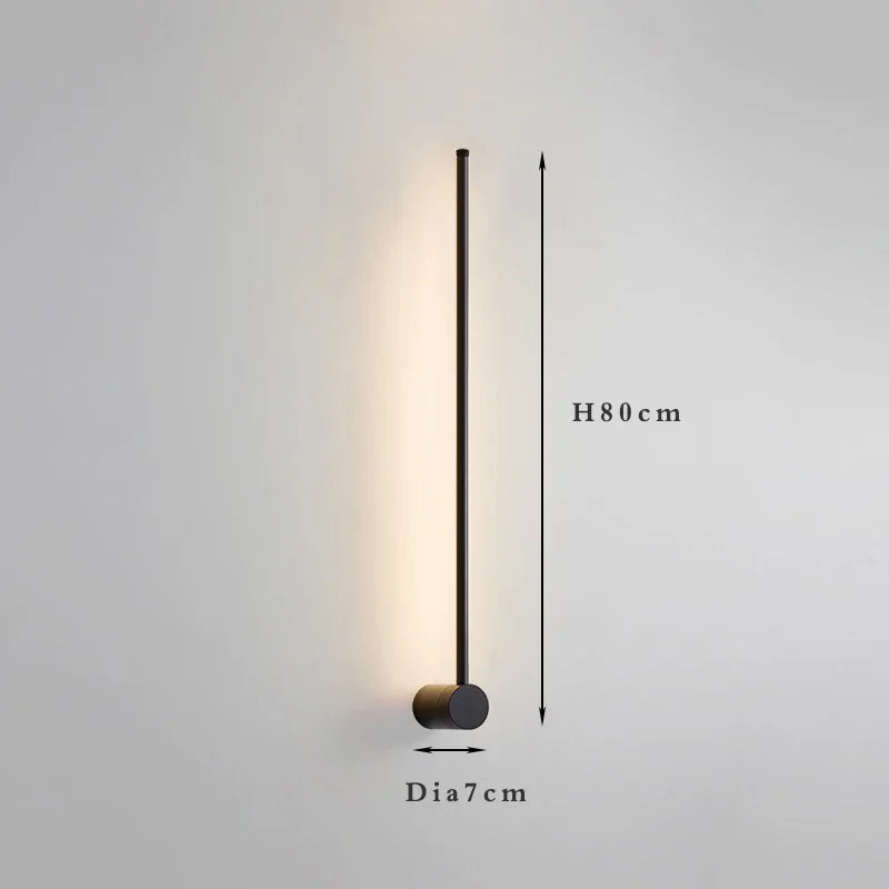 Nordic Minimalist Linear Wall Light for Modern Hotel and Living Spaces