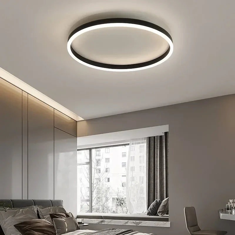 Modern LED Circle Ceiling Light for Bedrooms and Contemporary Foyers