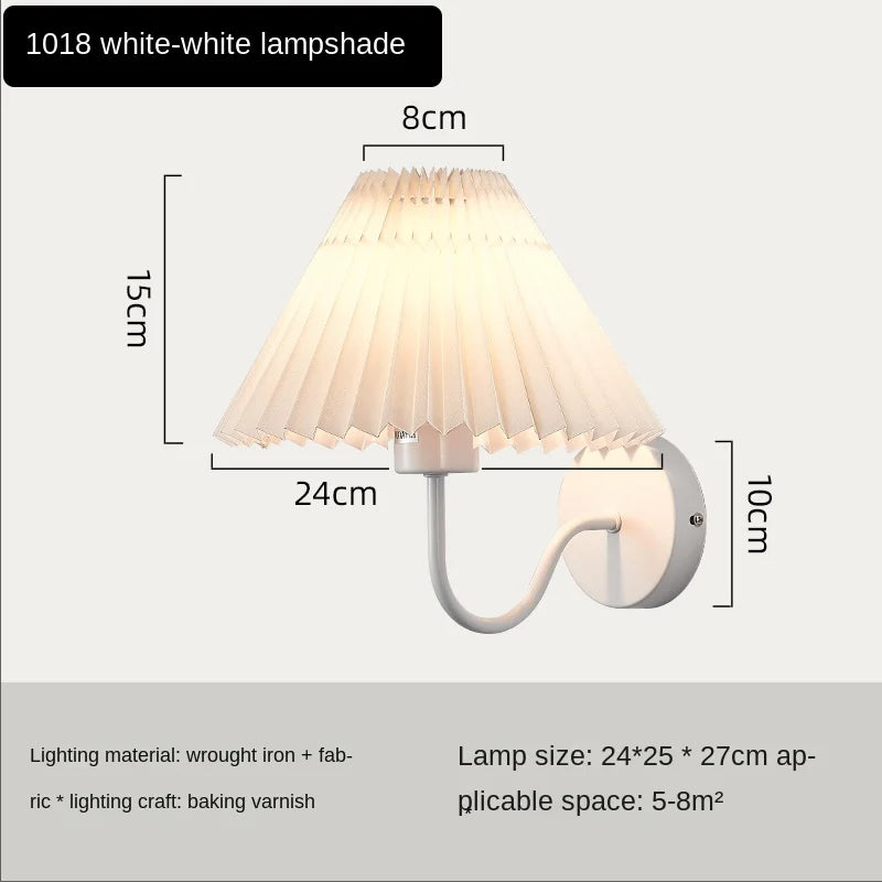 Nordic Pleated Fan Wall Lamp for Modern Living and Bedrooms