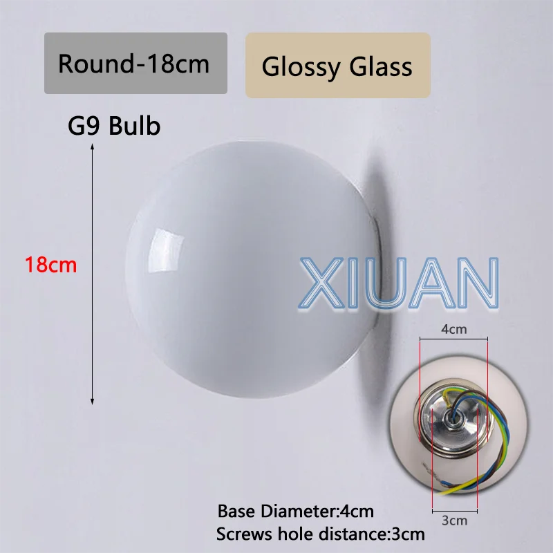 Bauhaus Glass Globe Wall Sconce for Modern Bedrooms and Bathrooms