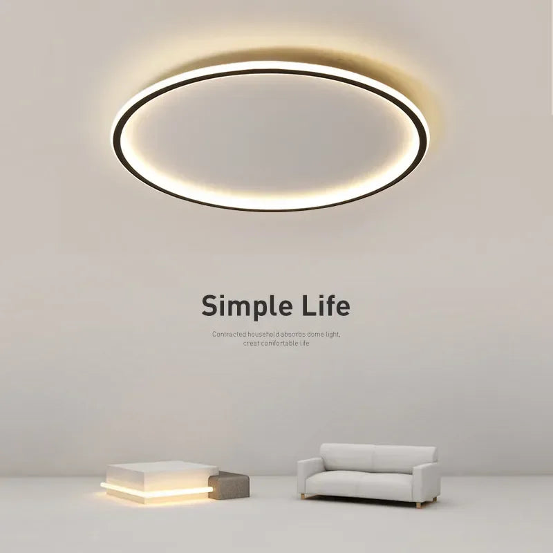 Nordic Minimalist LED Ceiling Light with Remote for Modern Living Spaces
