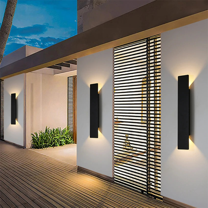 Modern LED Outdoor Wall Light for Architectural Home and Patio Lighting