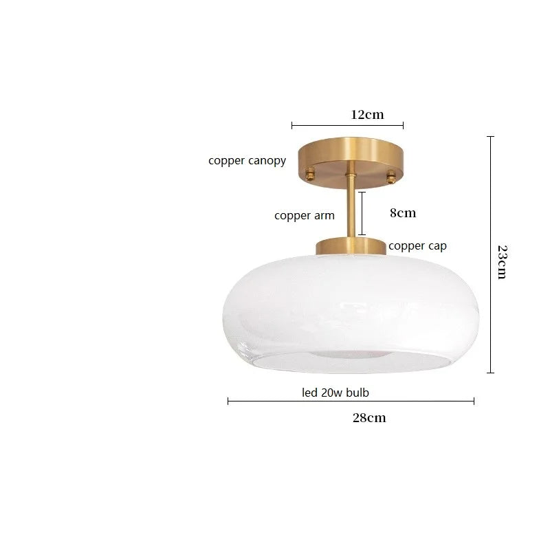 Modern Nordic Glass Pendant Light for Bedroom and Living Room