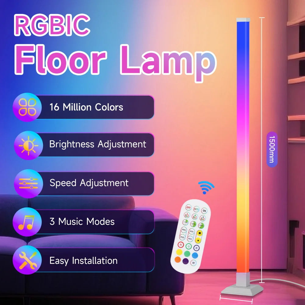 Modern Dimmable LED Floor Lamp with USB for Living Room and Bedroom
