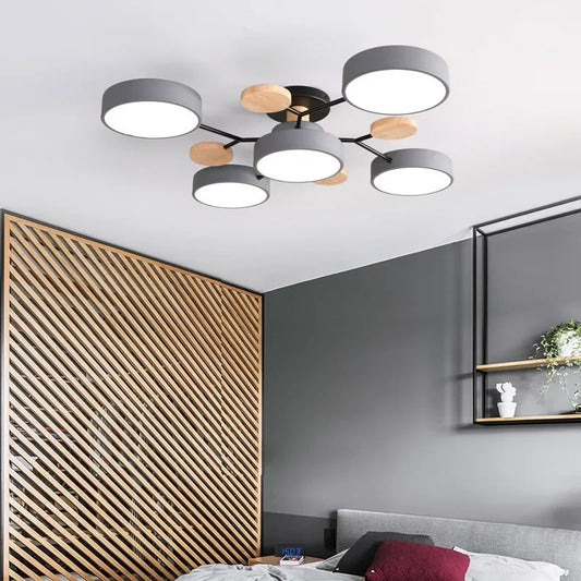 Modern LED Ceiling Chandelier with Adjustable Lighting for Living and Dining Rooms