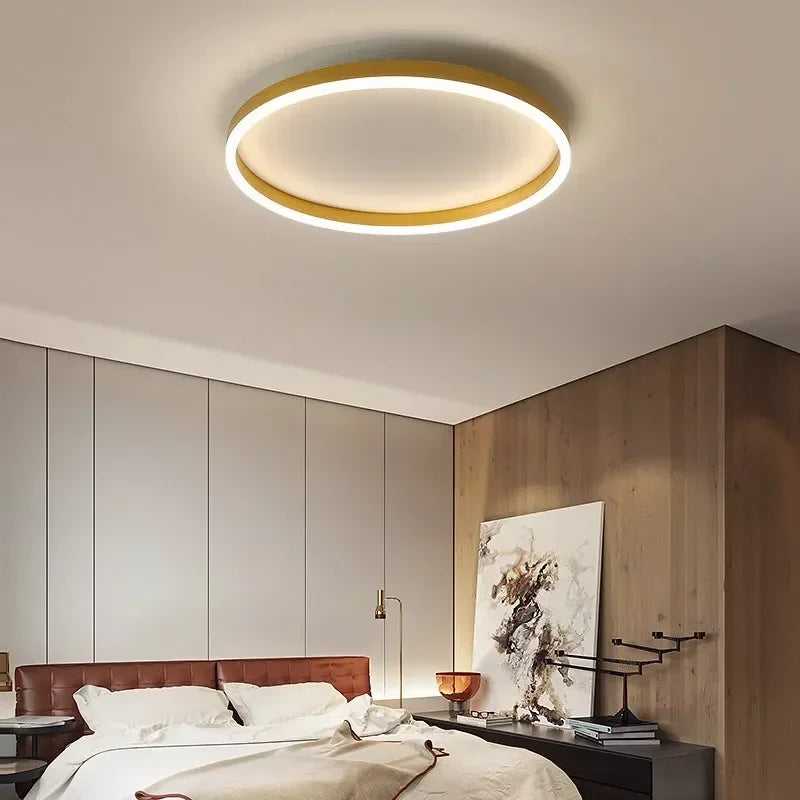 Modern LED Circle Ceiling Light for Bedrooms and Contemporary Foyers
