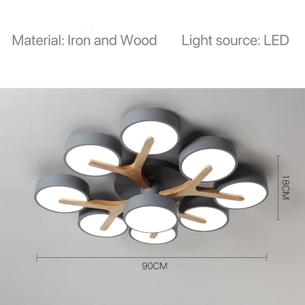 Modern Nordic Wood Pendant Light for Kitchens and Living Spaces