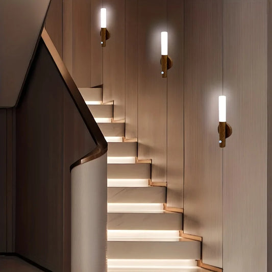 Rechargeable Motion Sensor LED Wall Lamp for Hallways and Modern Home Decor