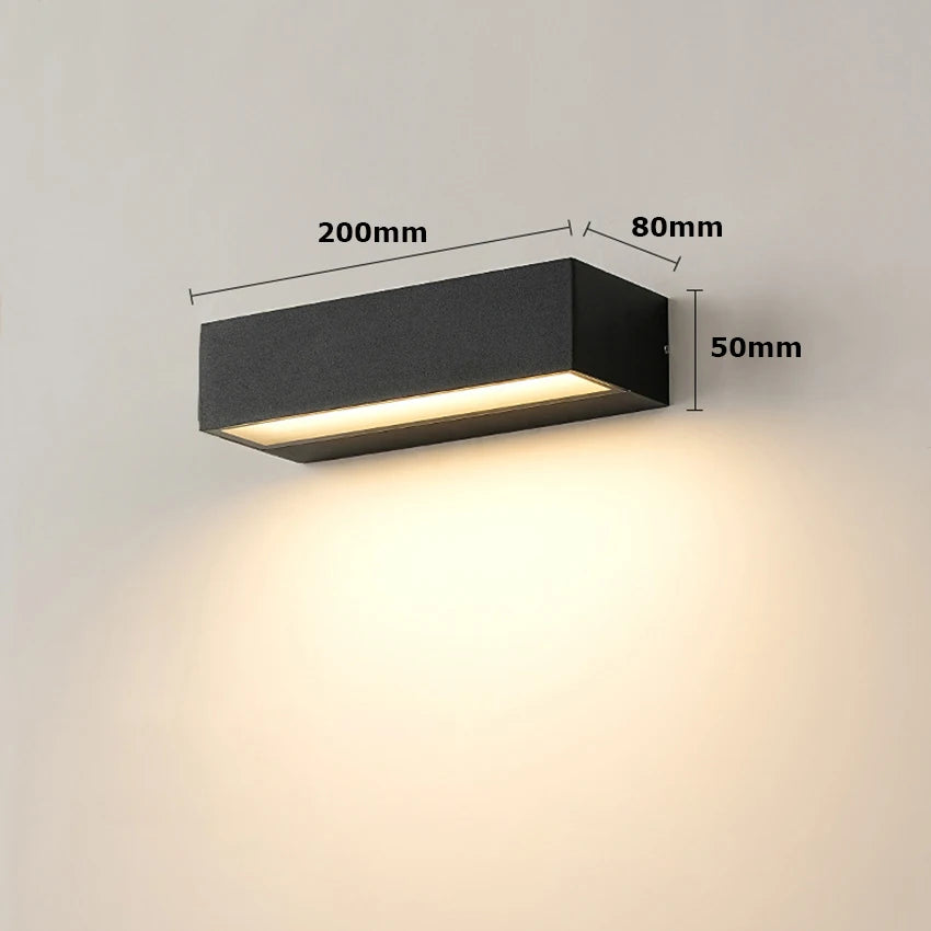 Modern LED Strip Wall Light for Outdoor Garden and Patio Lighting