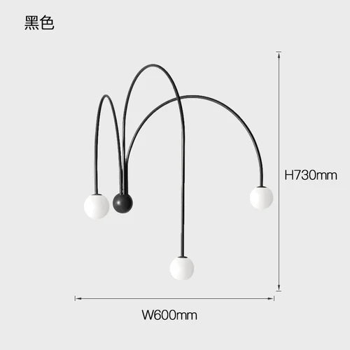 Nordic Glass Globe LED Chandelier for Modern Dining Rooms and Cafes