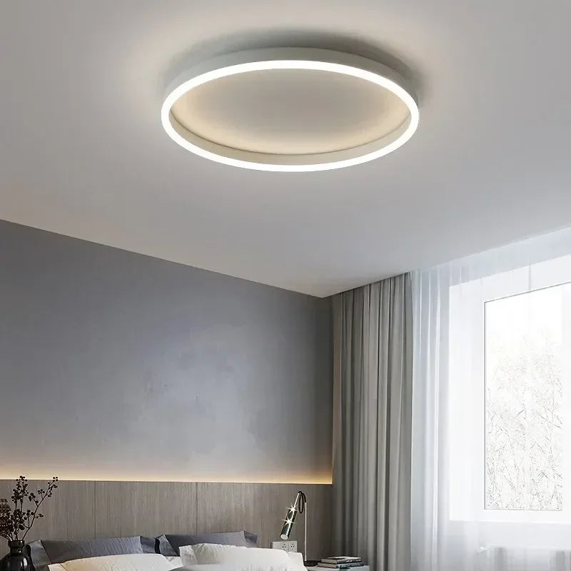 Modern LED Circle Ceiling Light for Bedrooms and Contemporary Foyers