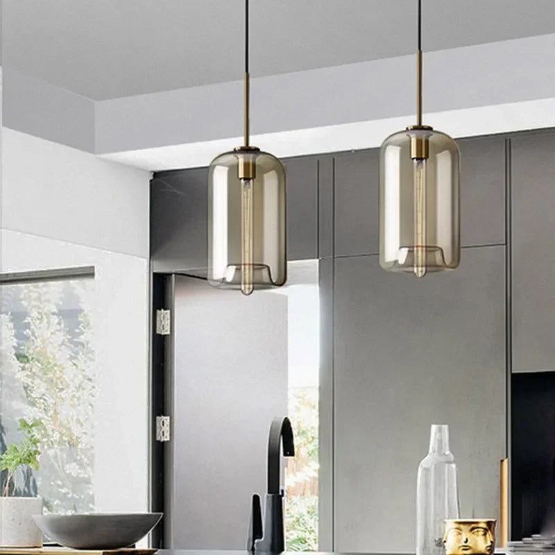 Nordic Glass Pendant Chandelier for Modern Dining Rooms and Cafes