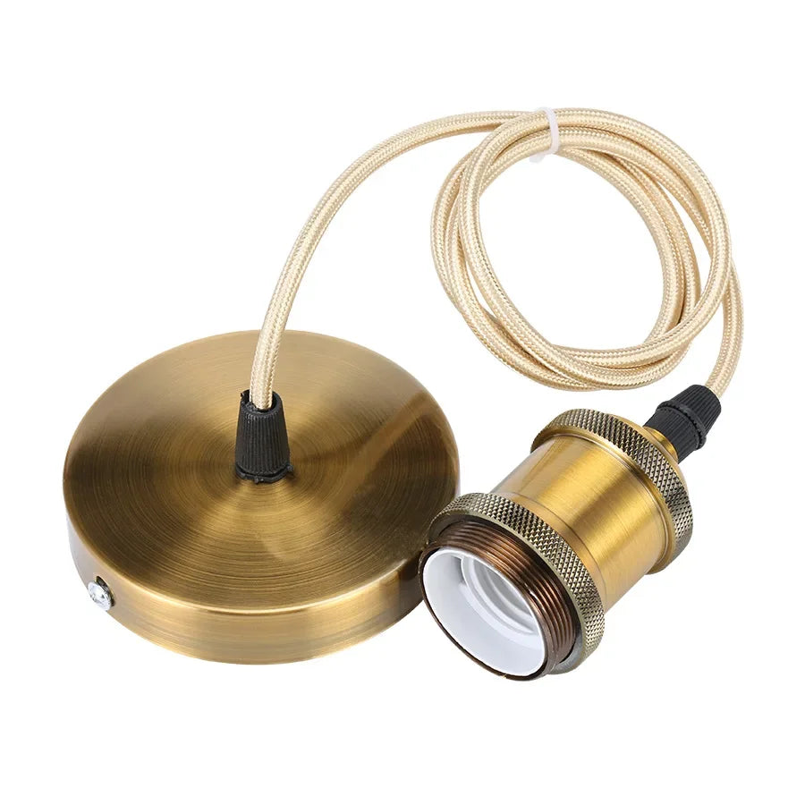 Vintage Copper Pendant Light Socket for Industrial Home and Cafe Decor
