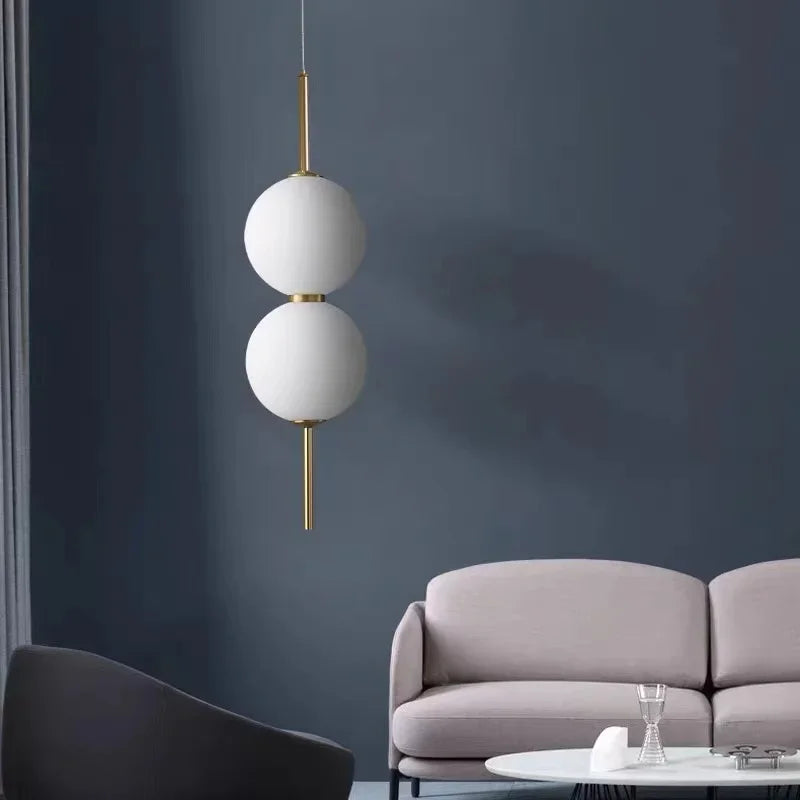 Modern Glass Ball Pendant Light for Bedroom and Entryway Decor