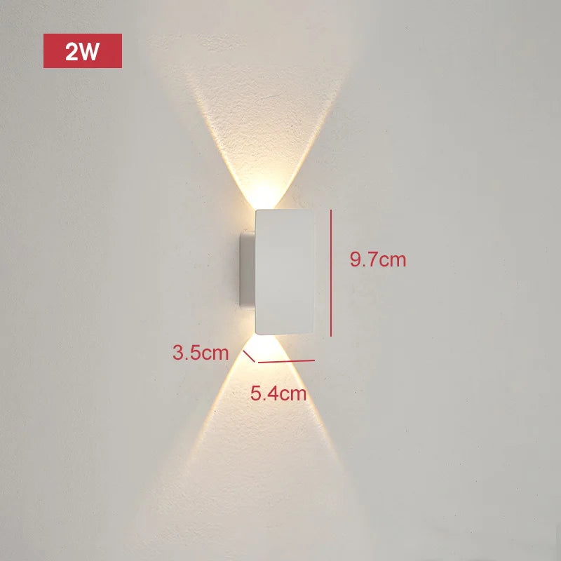 Modern LED Strip Wall Light for Exterior and Bedroom Interiors