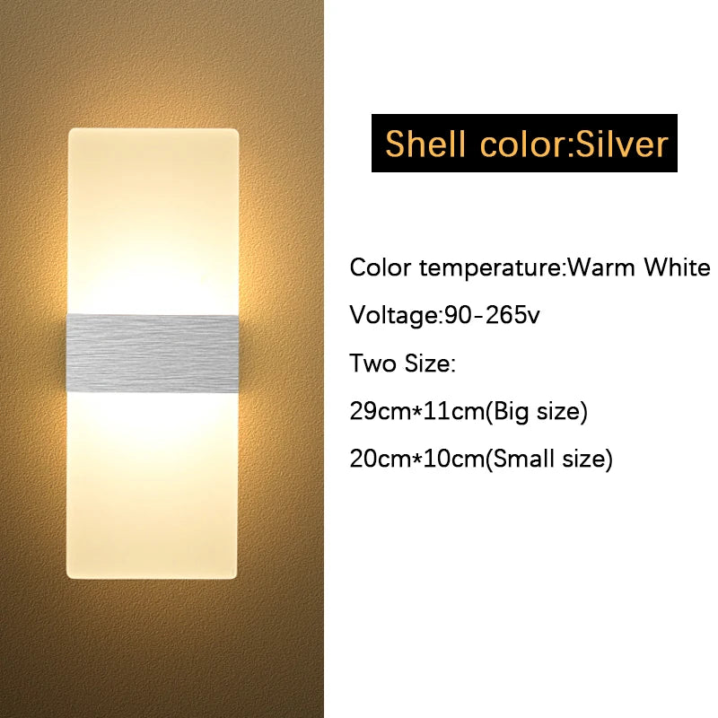 Modern LED Wall Sconce for Bedroom Bedside and Hallway Lighting