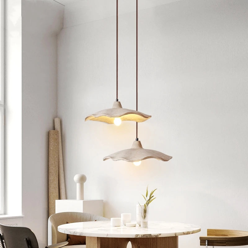 Wabi-Sabi Cream Pendant Light for Minimalist Restaurants and Bedroom Decor