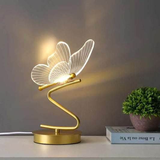 Nordic Butterfly LED Table Lamp for Modern Bedrooms and Hotel Decor