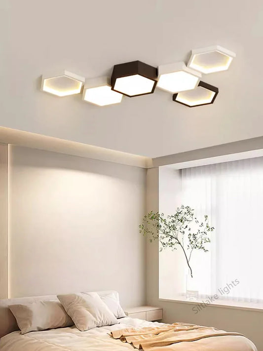 Modern Honeycomb Ceiling Light for Artistic Living Rooms and Dining Spaces