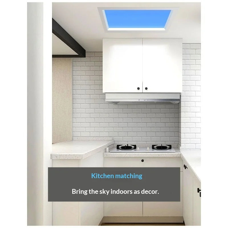 Intelligent LED Sky Panel Light for Kitchen and Bathroom Daylight Simulation