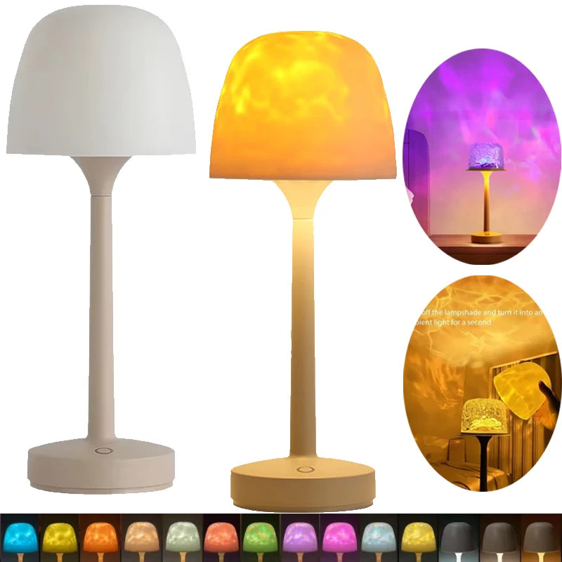 Water Ripple Mushroom Table Lamp for Hotel Bars and Living Room Decor