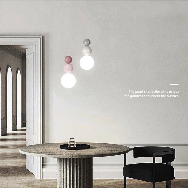 Nordic Cream Pendant Light for Modern Bedroom and Living Room Decor