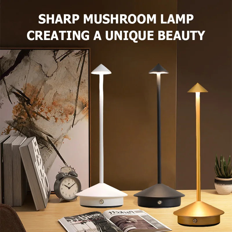 Rechargeable Touch LED Table Lamp for Modern Restaurants and Hotels