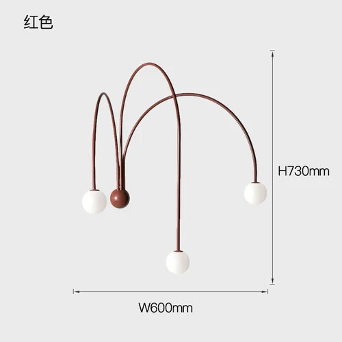 Nordic Glass Globe LED Chandelier for Modern Dining Rooms and Cafes