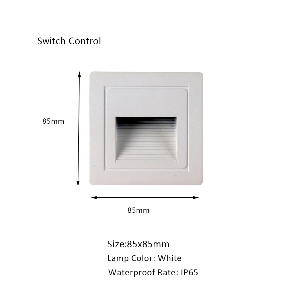 Modern Recessed LED Stair Light with Motion Sensor for Indoor and Outdoor Steps
