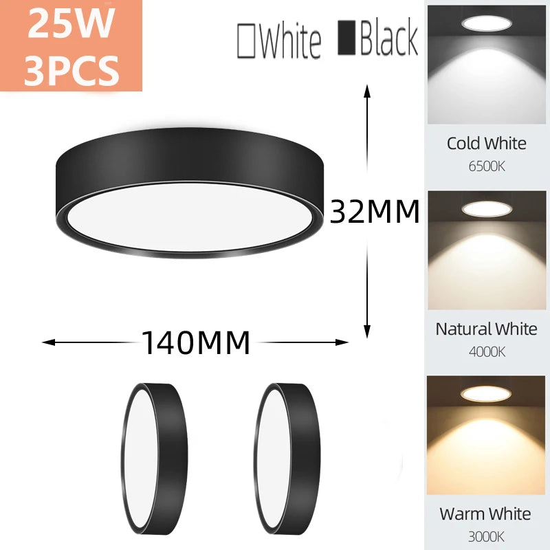 Modern LED Surface Mounted Downlight for Living Room and Bedroom Lighting