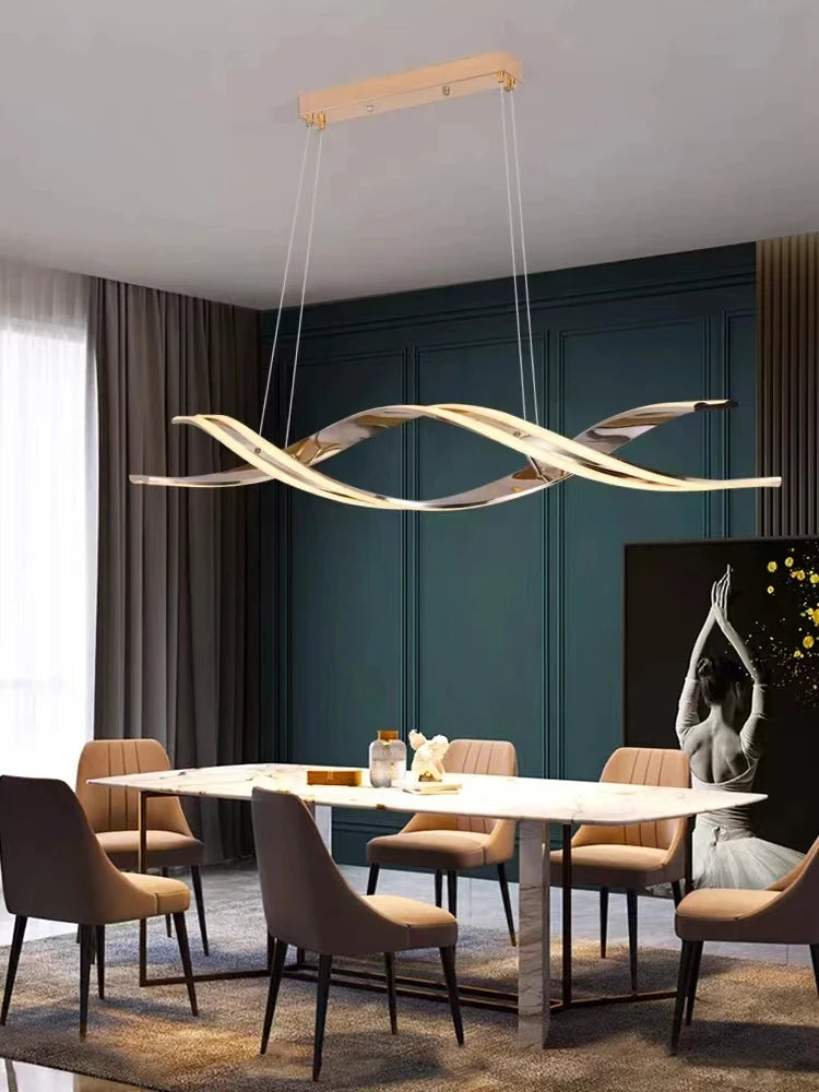 Modern Geometric LED Chandelier for Dining Rooms and Kitchen Lighting