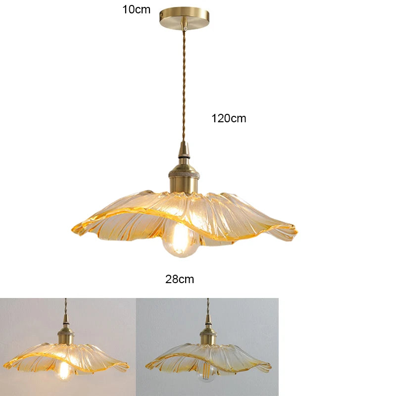 Vintage Floral Glass Pendant Light for Elegant Dining Rooms and Cafes