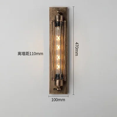 Rustic Industrial Iron Wall Sconce for Restaurants and Lofts