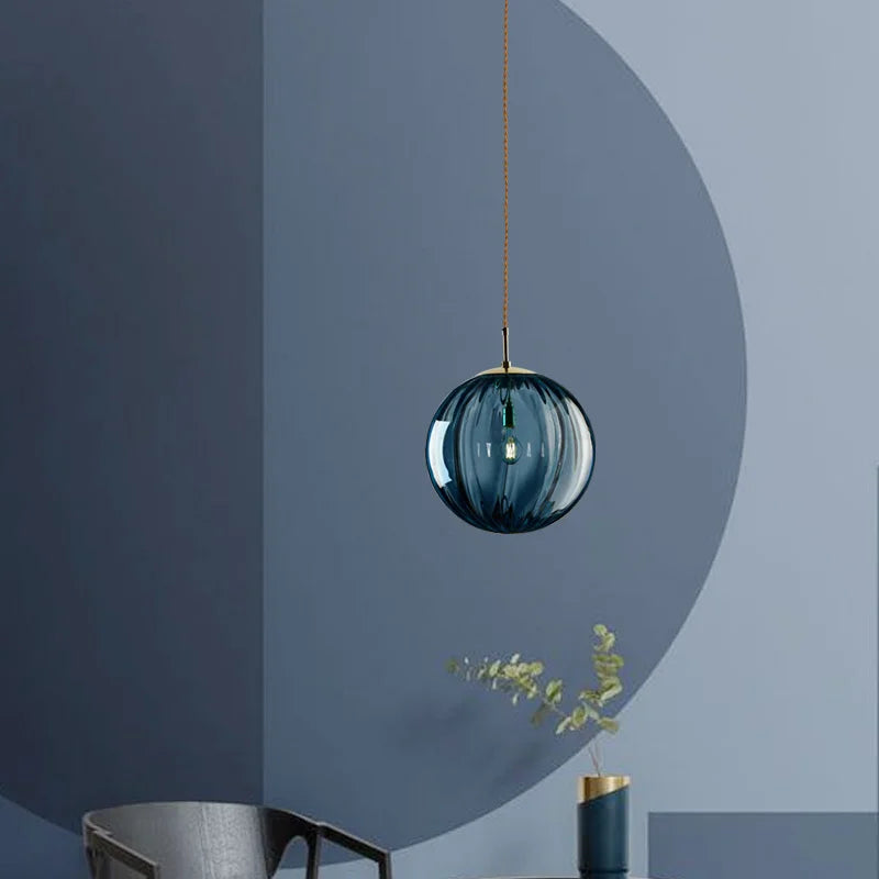 Modern Glass Globe Pendant Light for Contemporary Dining and Kitchen Spaces