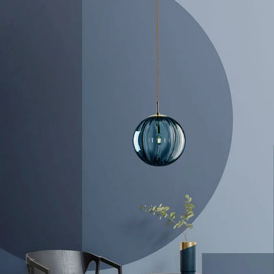 Modern Glass Globe Pendant Light for Contemporary Dining and Kitchen Spaces