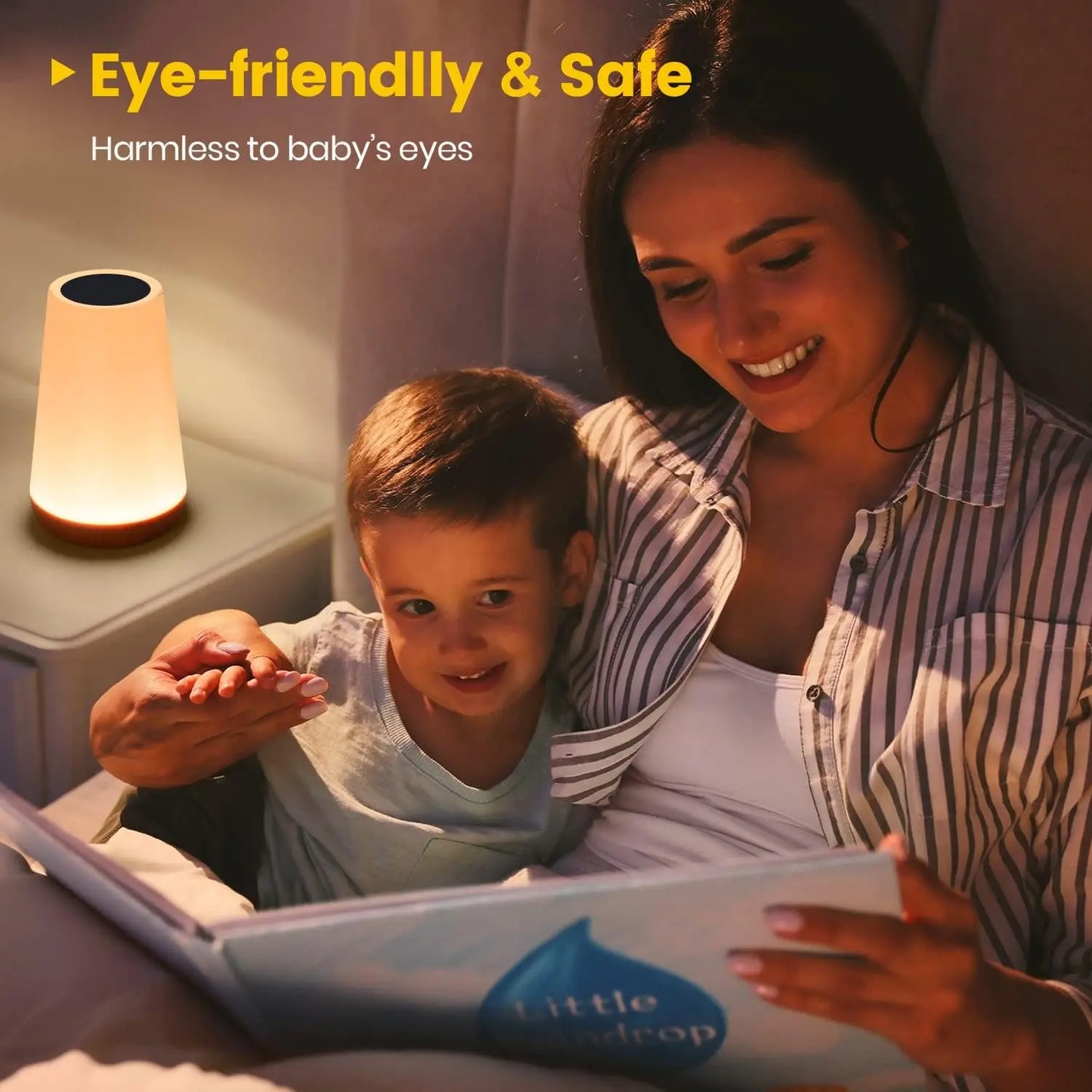 Portable RGB Color Changing Table Lamp with Remote for Bedrooms and Cafes