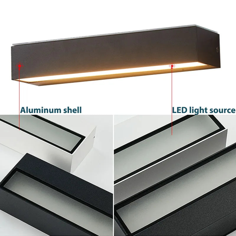 Modern LED Outdoor Wall Sconce for Porch and Patio Exterior Lighting