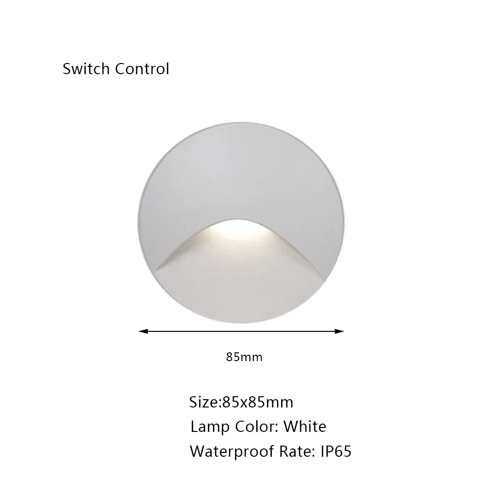 Modern Recessed LED Stair Light with Motion Sensor for Indoor and Outdoor Steps