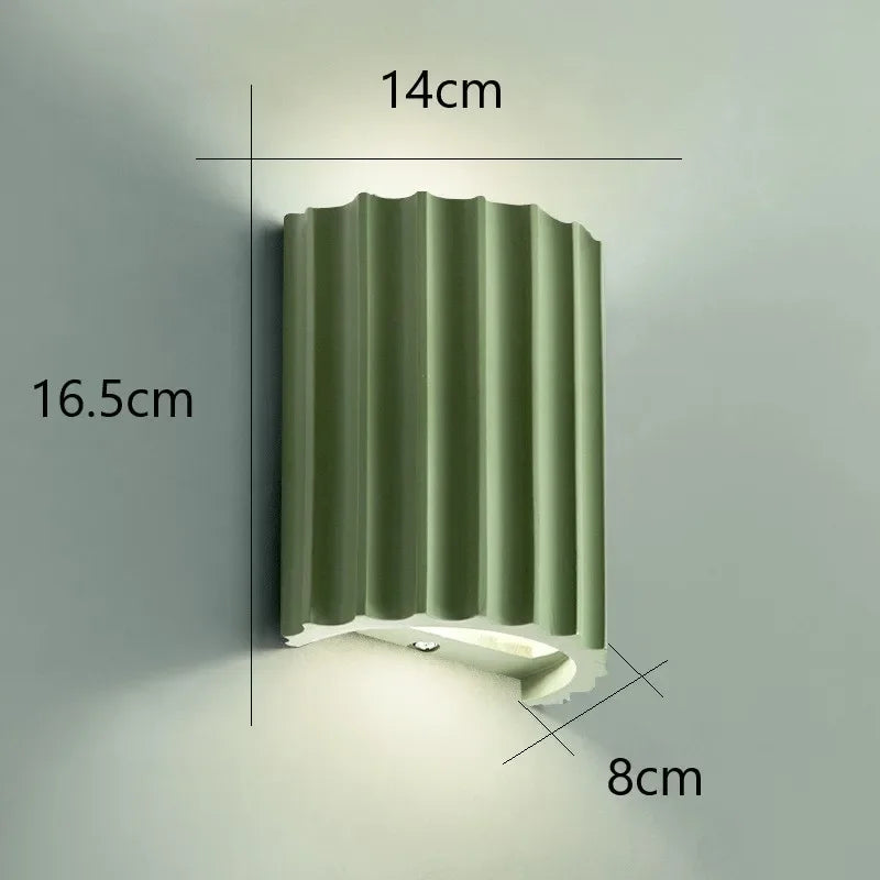 Modern Nordic Resin Wall Lamp for Bedroom and Living Room Lighting