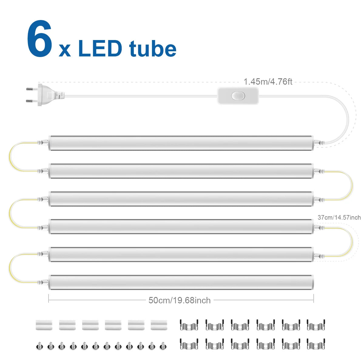Modern LED Wall Tube Light for Bedroom and Home Workspace Decor