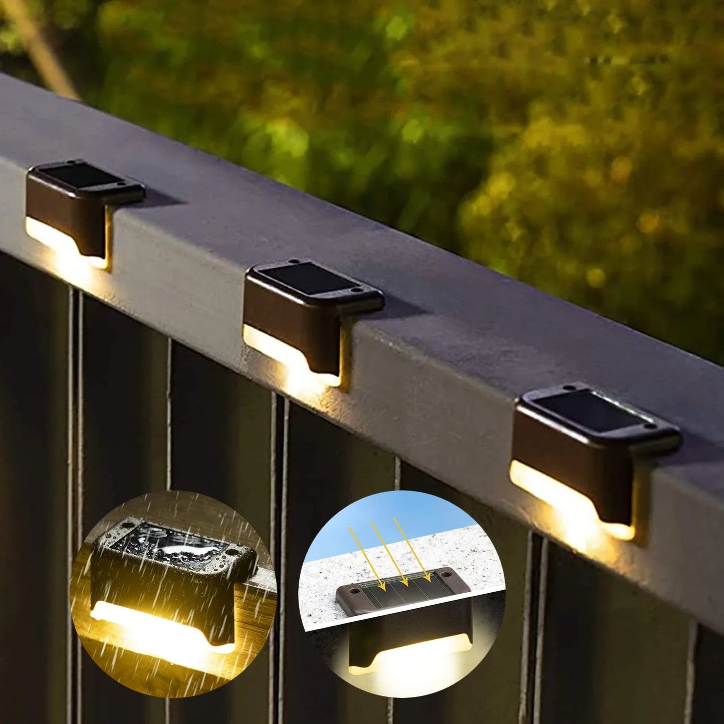 Modern LED Solar Step Light for Garden Decks and Outdoor Paths