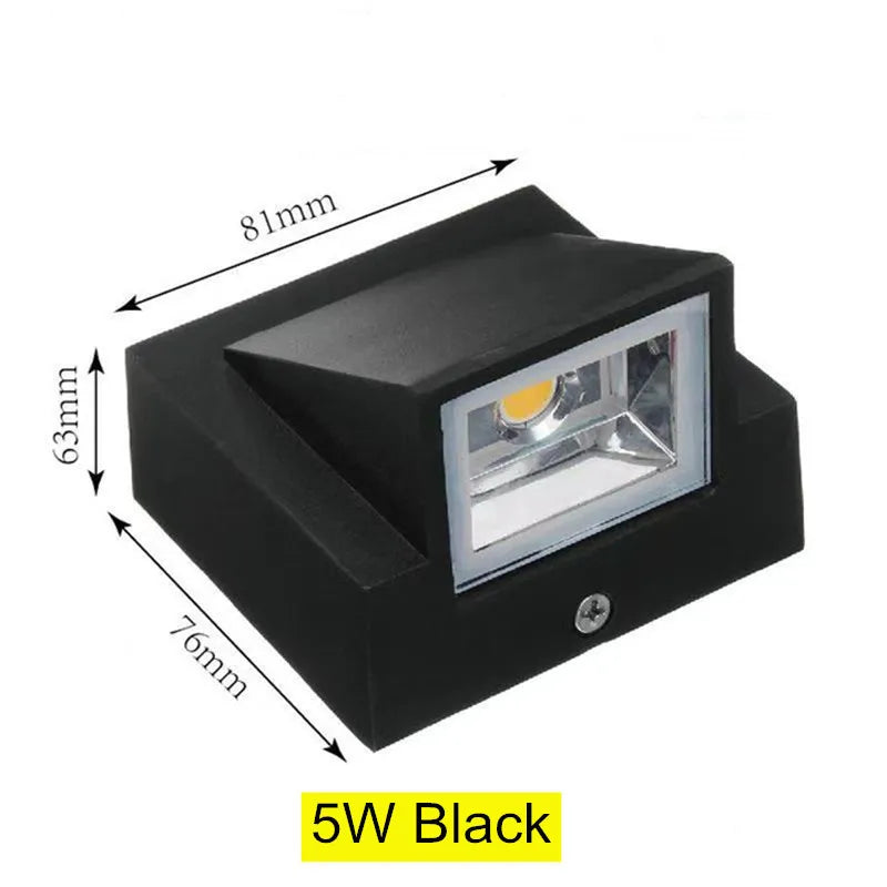 Modern Aluminum LED Outdoor Wall Sconce for Garden and Patio Lighting
