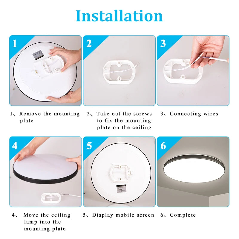 Modern Waterproof LED Ceiling Light for Bathrooms and Kitchens