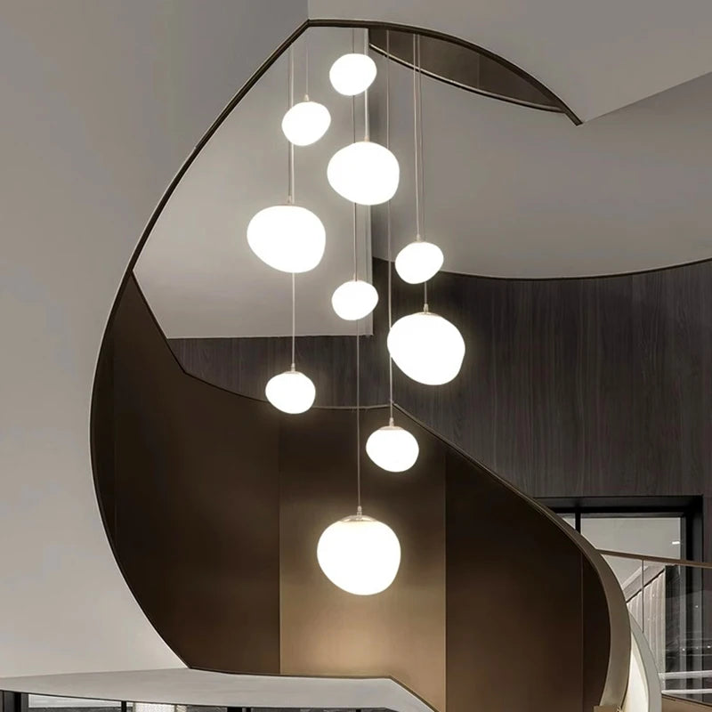 Modern Linear Chandelier for Dining Room and Living Space Illumination