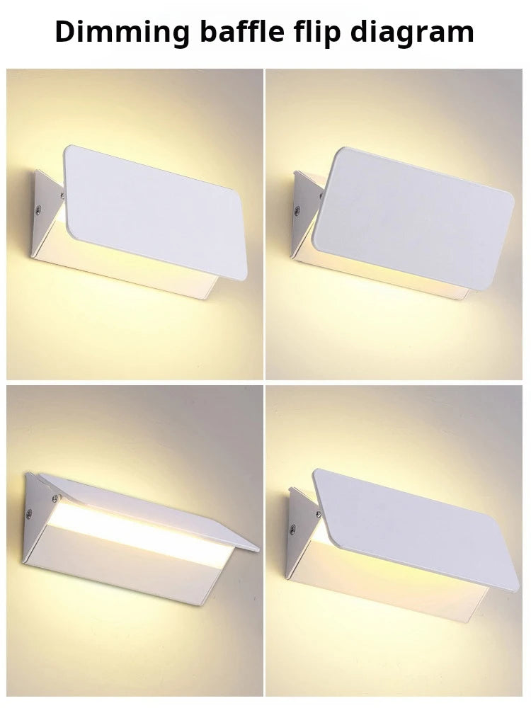 Adjustable Aluminum LED Wall Lamp for Modern Bedrooms and Vanity Spaces