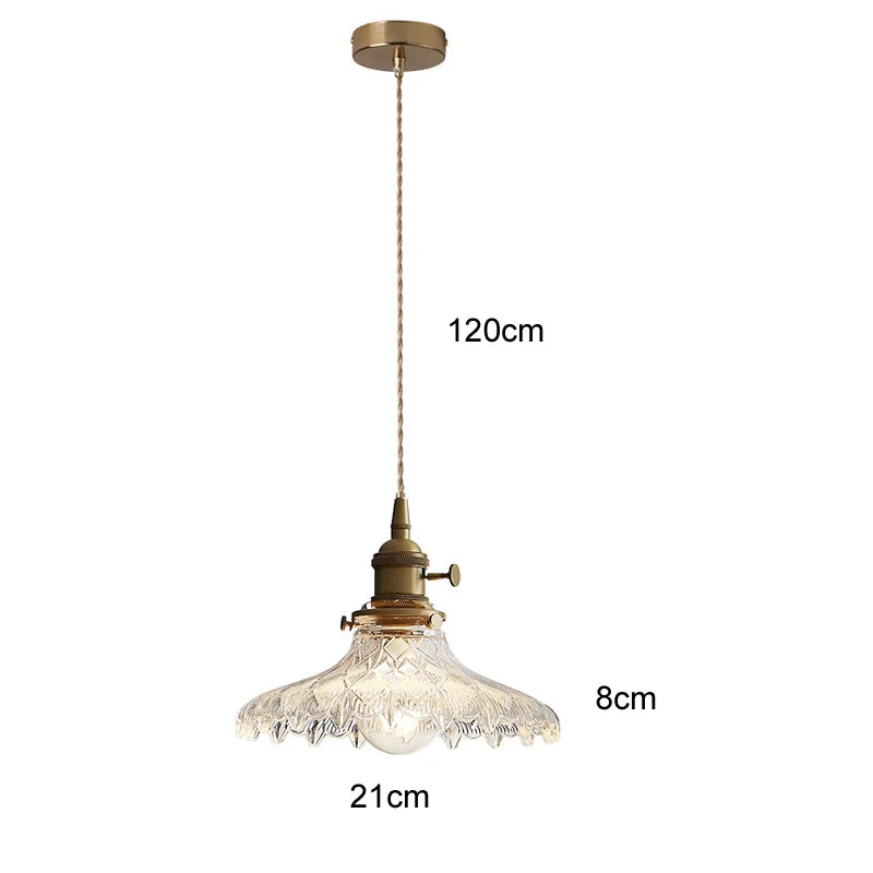 Floral Glass Pendant Light for Modern Dining Rooms and Cafes
