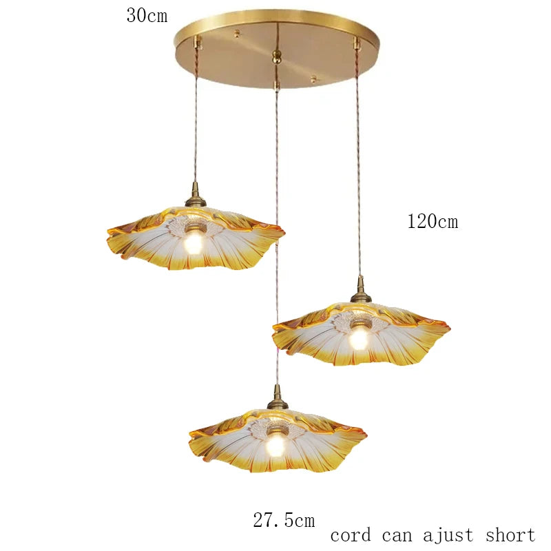 Floral Glass Pendant Light for Modern Dining Rooms and Cafes