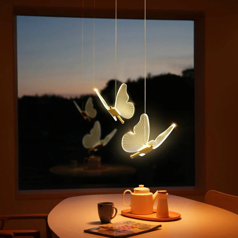 Modern Butterfly Pendant Light for Contemporary Dining and Living Spaces