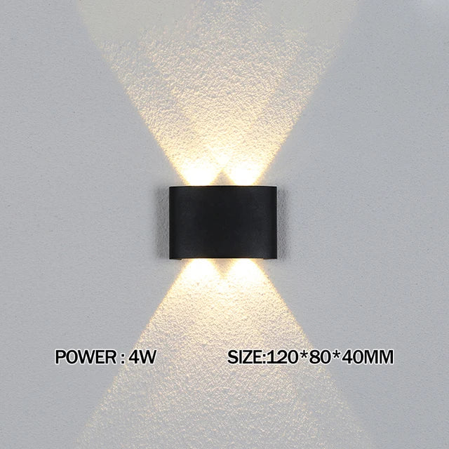 Modern Aluminum Wall Light for Outdoor Garden and Indoor Bedroom Lighting